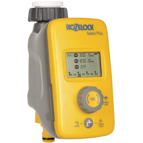 Hozelock – Minuterie d'arrosage numérique 16 programmes – Alimentation à piles – Raccord enfichable – Fonction 'Water Now' – Pour jardinage efficace