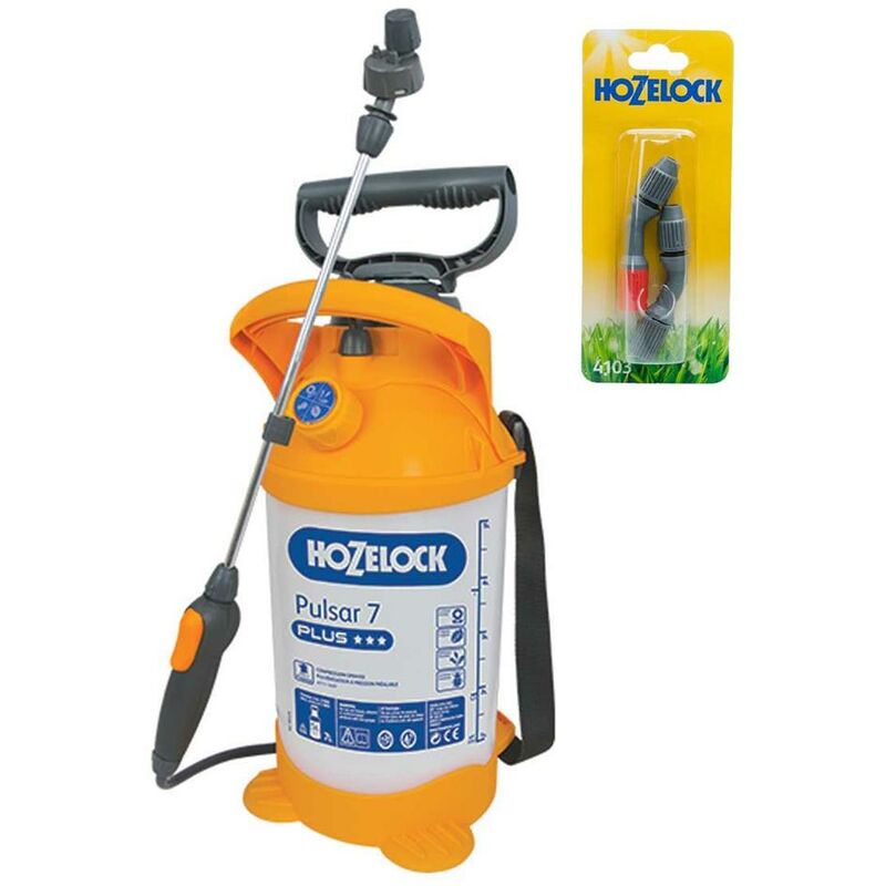 Pulsar Plus 7 Litre Pressure Sprayer Garden Weed Killer & Spray Nozzle - Hozelock