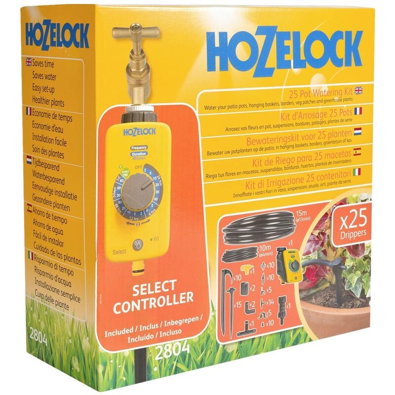 Kit d'arrosage automatique Micro Irrigation 25 pots - Hozelock