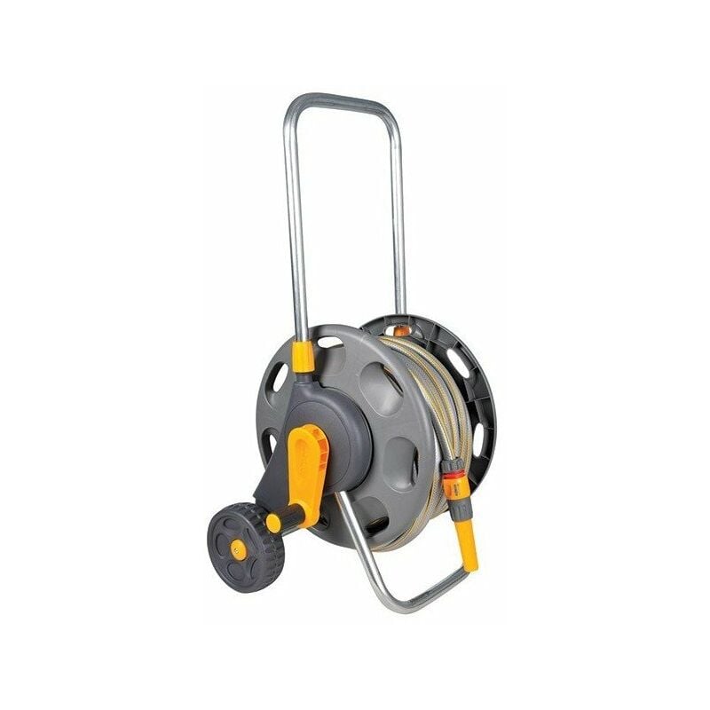 Chariot devidoir tout équipe avec tuyau d'arrosage 20m ref 2489r9012 - claber