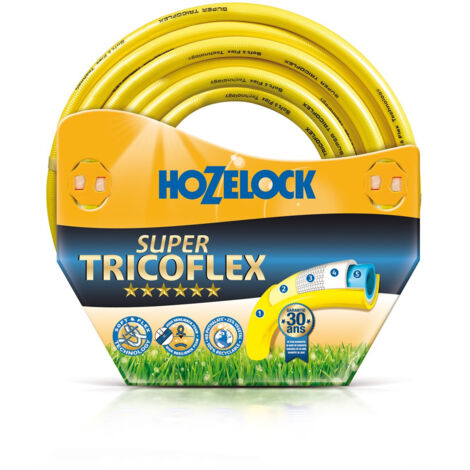 HOZELOCK Tuyau d’arrosage multi usage Super Tricoflex Ultimate 30mm - 50m - jaune