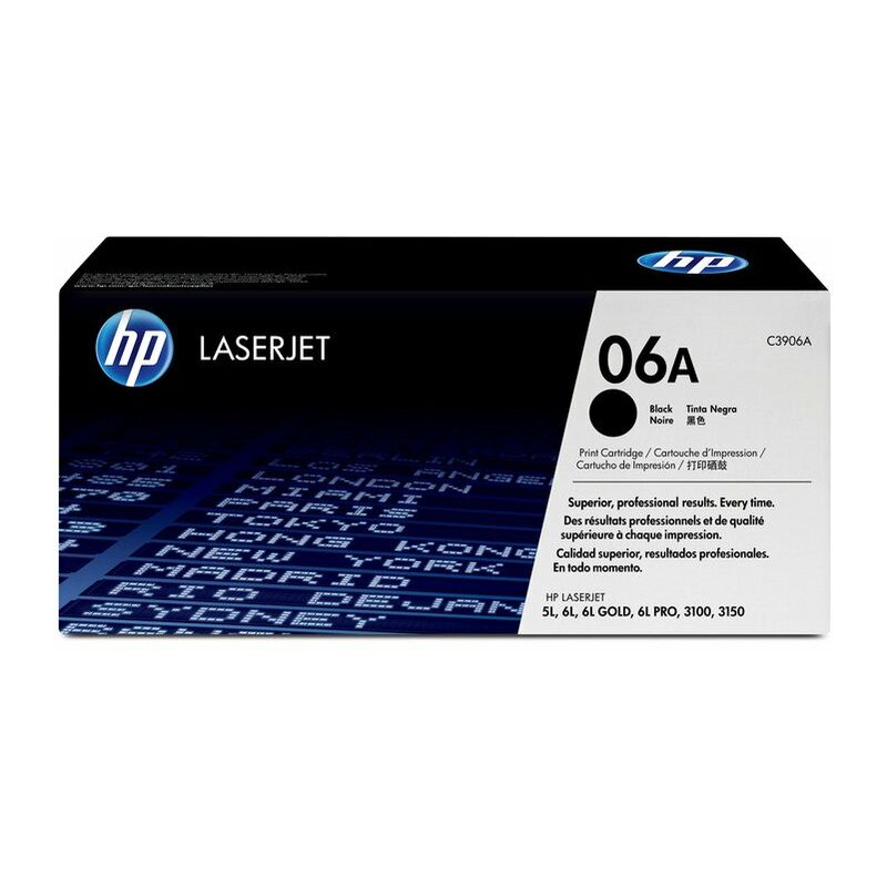 Image of Hewlett Packard - hp 06A Black Original LaserJet Toner Cartridge cartuccia toner 1 pz Originale Nero