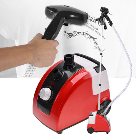 HP-1288 Elektronischer Vertikal-Dampfglätter mit 11 Stufen und abnehmbarem 1,7-Liter-Wassertank, rotes ABS und Metall