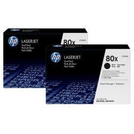 Hp 2 Toner Nero Laserjet 80X Cf280XD