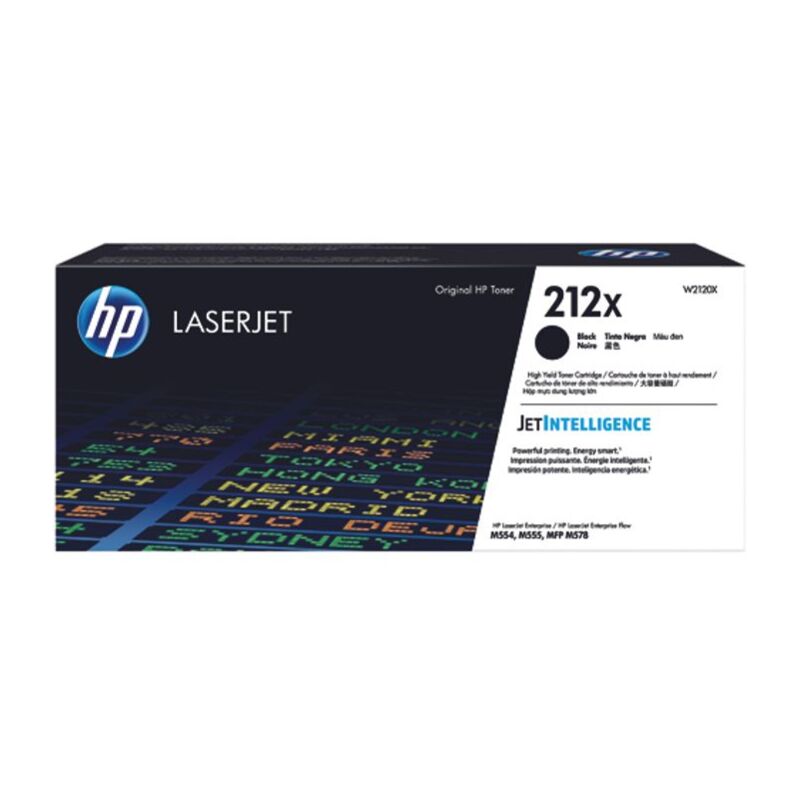 HP 212X Black Toner cartridge High Yield 13K Pages W2120X