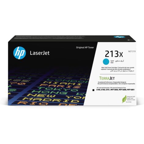 HP 213X High Yield Cyan Original LaserJet Toner Cartridge Cartuccia Toner 1 pz