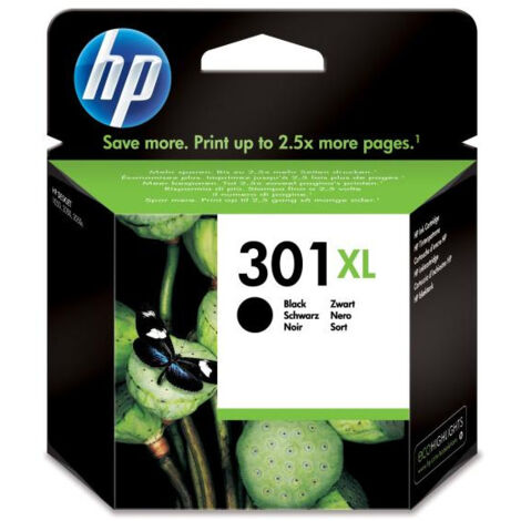 HP 301XL Cartouche d'encre noire grande capacité authentique (CH563EE) pour HP Envy 4505 et HP DeskJet 1050/1512/2548/3057A