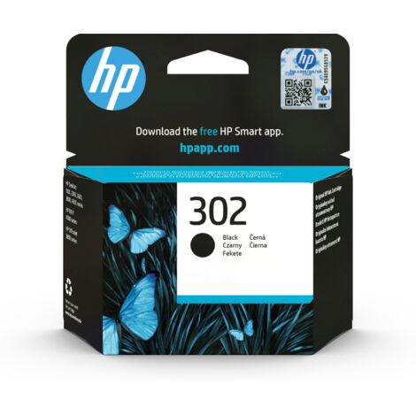 HP 302 Black Original Ink Cartridge cartouche d'encre 1 pièce(s) Rendement standard Noir