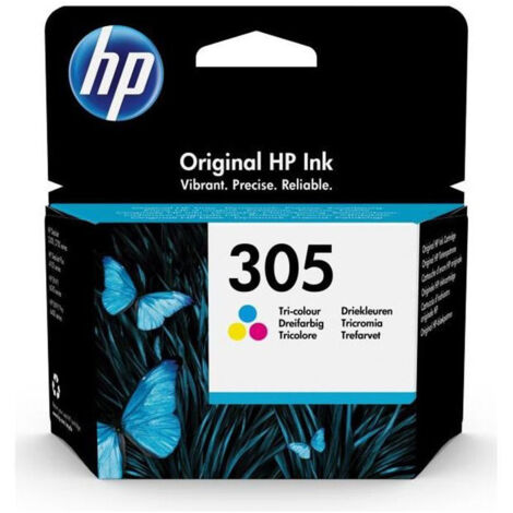 HP 305 Cartouche dencre trois couleurs authentique 3YM60AE pour HP DeskJet 2300/2710/2720/Plus4100, HP Envy 6000/Pro 6400