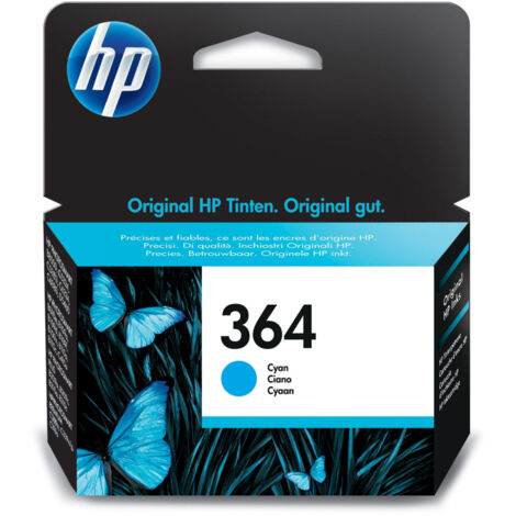HP 364 CB318EE ABB Cyan Original Ink Cartridge Cartuccia d'Inchiostro 1 pz Resa Standard