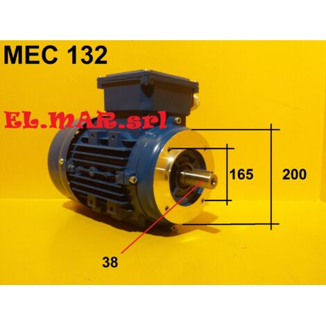 HP 5,5 KW 4 Mec 132 900 Giri Motore Elettrico Trifase 400 V 6 Poli B14 Flangiato