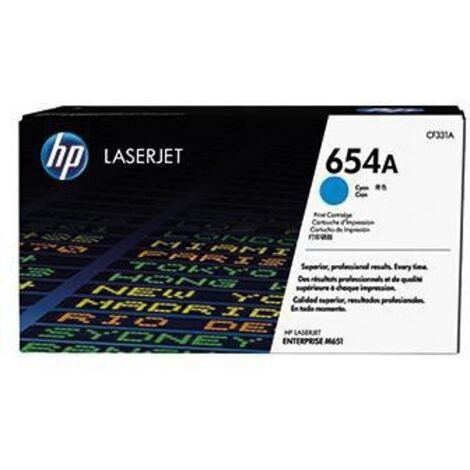 HP 654A Cyan Original LaserJet Toner Cartridge Tonerkartusche 1 Stück(e)