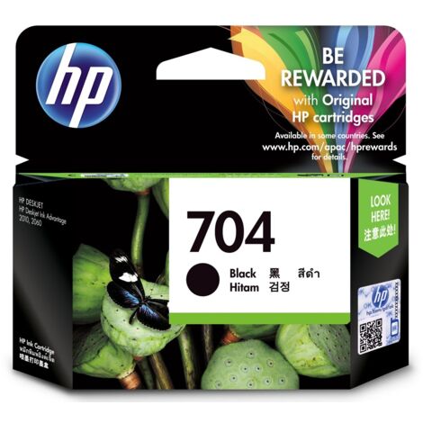 HP 704 original noir 1 pièce(s)