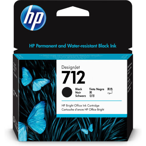 HP 712 80 ml Black DesignJet Ink Cartridge Cartuccia d'Inchiostro 1 pz Resa Elevata XL