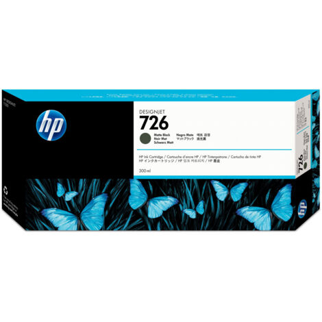 HP 726 300-ml Matte Black DesignJet Ink Cartridge cartouche d'encre Original