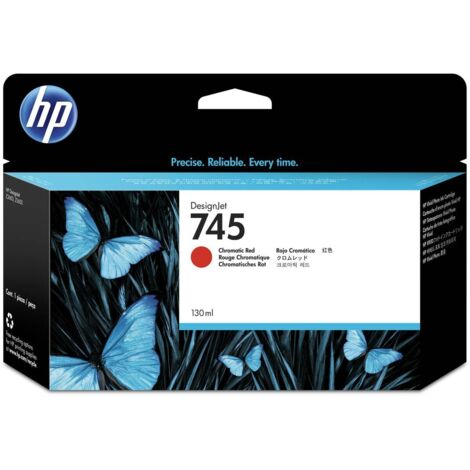 HP 745 130-ml DesignJet Chromatic Red Ink Cartridge cartucho de tinta 1 pieza(s) Original Rendimiento estándar