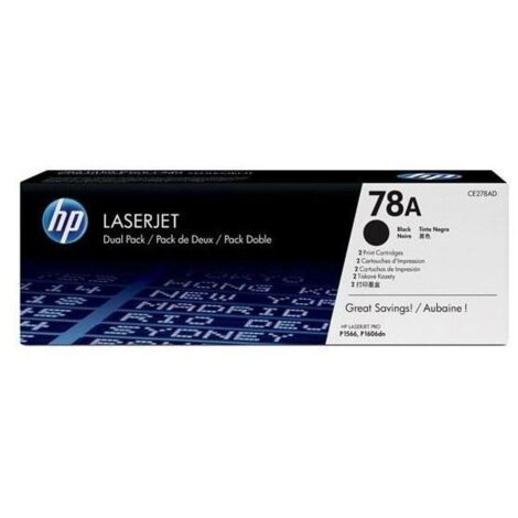HP 78A 2 Pack Black Original LaserJet Toner Cartridges Cartuccia Toner 2 pz Originale