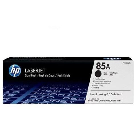 HP 85A 2-pack Black Original LaserJet Toner Cartridges Cartouche de toner 2 pièce(s)