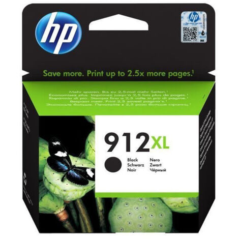 HP 912XL Cartouche d'encre noire authentique, grande capacité