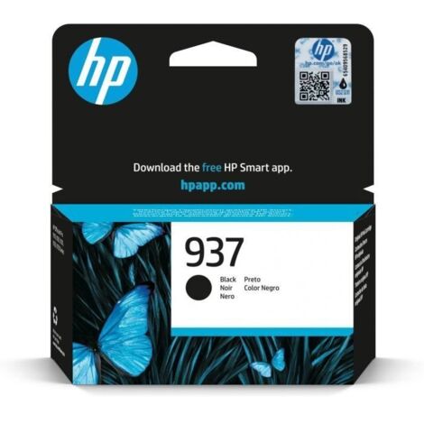 HP 937 Black Original Ink Cartridge cartouche d'encre 1 pièce(s) Rendement standard