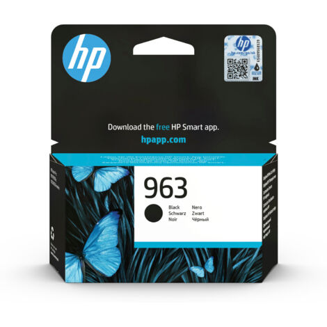 HP 963 Black Original Ink Cartridge cartouche d'encre 1 pièce(s) Rendement standard Noir