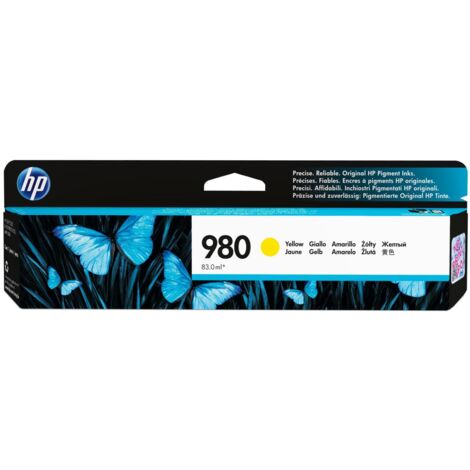 HP 980 Yellow Original Ink Cartridge Cartuccia d'Inchiostro 1 pz Resa Standard