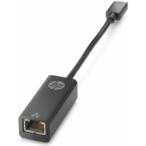 HP Adaptador USB Tipo C a RJ45 - (Ethernet, Compatible con Alta Velocidad), Color Negro