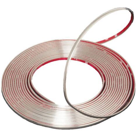 Hp-Autoaccessori Profilo piatto e tagliabile Baguette decorativa in cromo