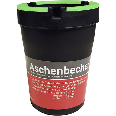 1 AUTO-ASCHENBECHER M. Deckel & LED-Licht Farbe zufällig KFZ Getränkehalter  EUR 5,50 - PicClick DE