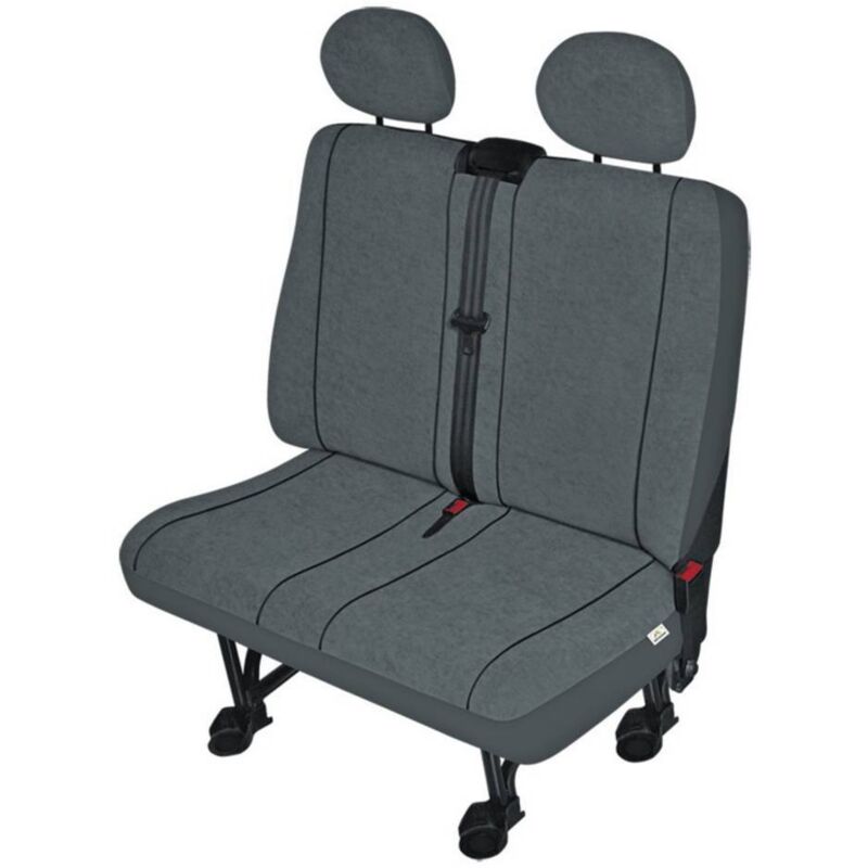 Hp Autozubehör - 22417 Protège-siège double 4 pièces polyester gris double siège C302872