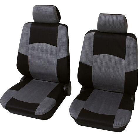 HP Autozubehör 22600 Schonbezug Classic 6tlg. Sitzbezug  Polyester Grau Fahrersitz, Beifahrersitz