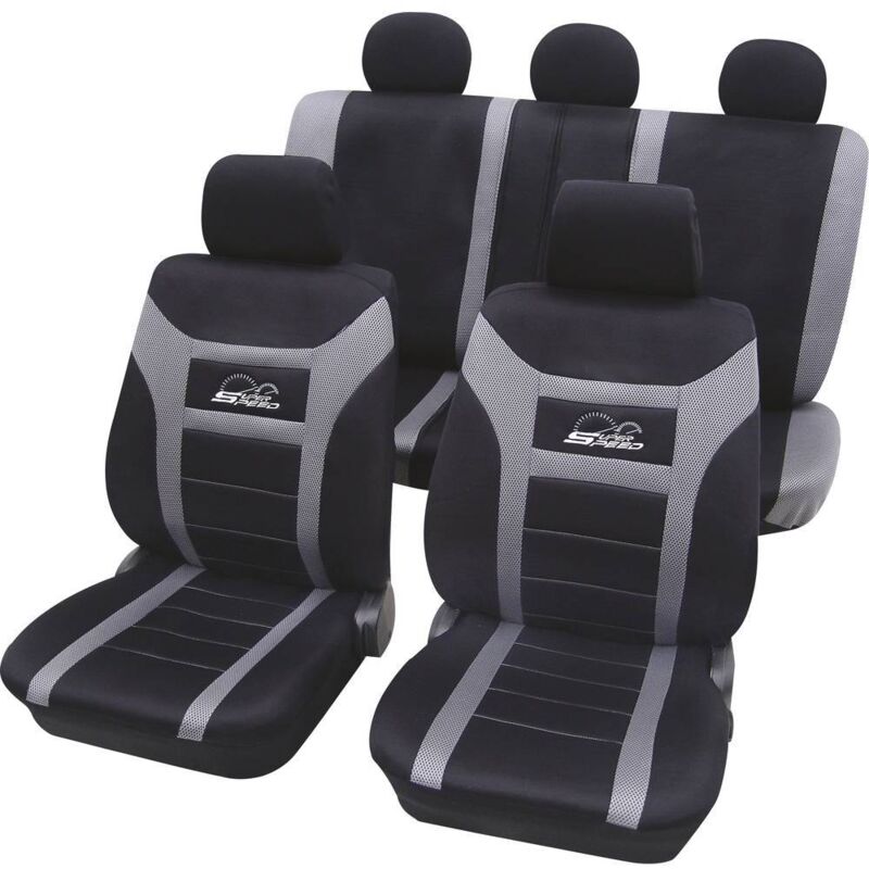 Hp Autozubehör - 22916 Housse de siège polyester anthracite siège conducteur, siège passager, siège arrière