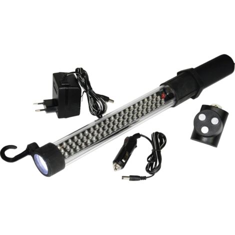 HP Autozubehör 28368 60+17LED Akku Arbeitsleuchte LED Lmape torche à LED à batterie, sur bloc d'alimentation, avec fiche auto 5 W 110 lm D023412