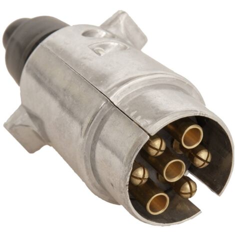 HP Autozubehör 28430 Prise mâle pour remorque [prise femelle 7 pôles - prise mâle 7 pôles] aluminium