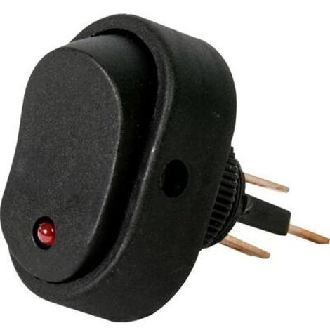 HP Autozubehör 28474 Interrupteur à bascule pour l'automobile 12 V 16 A 1 x Off/On à accrochage 1 pc