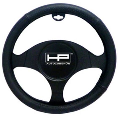 HP Autozubehör Couvre-volant (Ø x H) 40.5 cm x 3.5 cm Cuir véritable noir 37 - 39 cm C302162