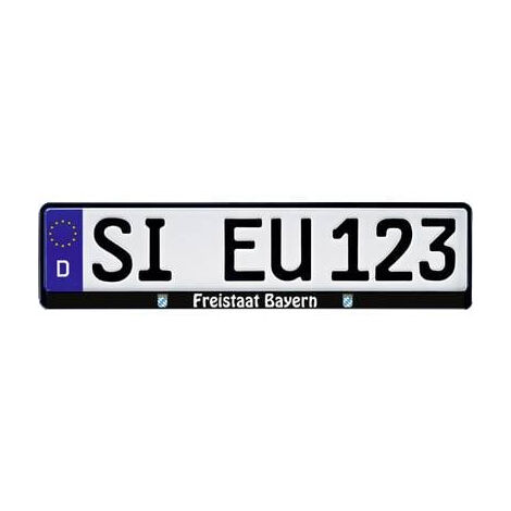 HP AUTOZUBEHÖR FREISTAAT BAYERN PLASTIQUE SUPPORT DE PLAQUE DIMMATRICULATION NOIR (L X L X H) 13.5 X 53 X 1.5 CM
