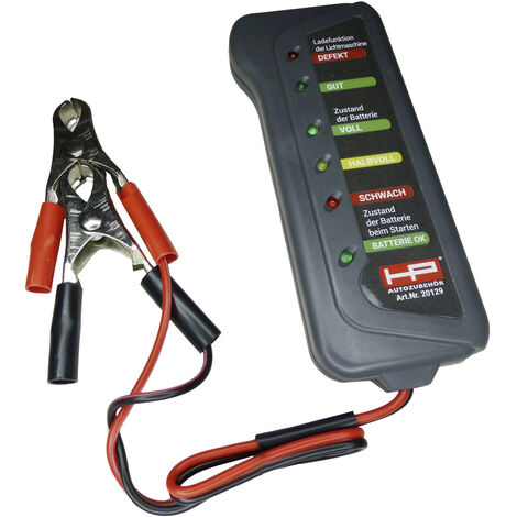HP Autozubehör Kfz-Batterietester 12 V Batterieprüfung, Kontrolle Lichtmaschine, Ladeüberwachung 23