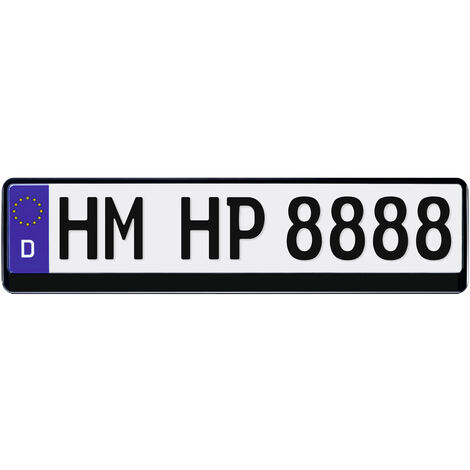 HP Autozubehör  Kunststoff Kennzeichenrahmen Schwarz (B x H) 520 mm x 114 mm