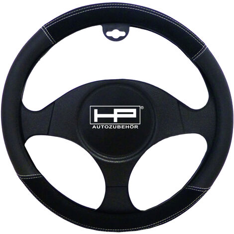 HP Autozubehör  Lenkradbezug (Ø x H) 39 cm x 4 cm Velours, Kunstleder Schwarz 37 - 39 cm