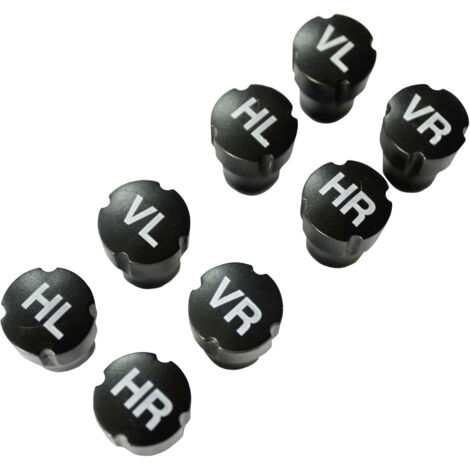 HP Autozubehör Ventilkappe 8er Set Schwarz