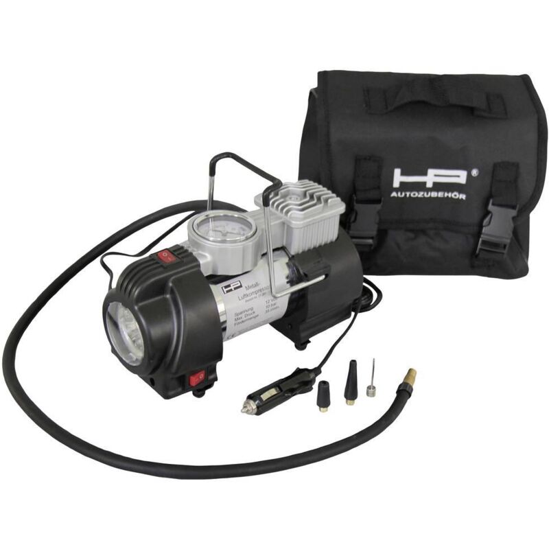 Hp Autozubehör - 21261 Compresseur 10 bar manomètre analogique, sacoche ou coffret de rangement