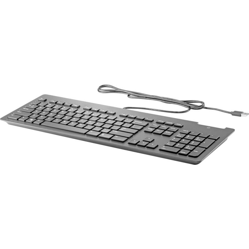 Hewlett Packard - hp Business Slim Smart Card Keyboard filaire Clavier allemand, qwertz noir
