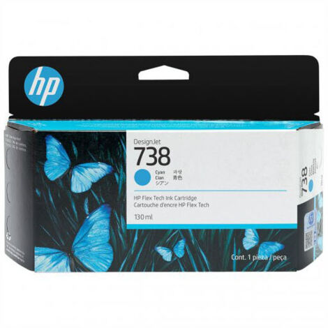 HP Cartuccia di inchiostro ciano DesignJet 738 da 130 ml