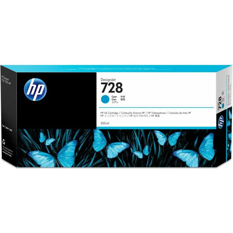 

Hpinc - HP Cartucho de tinta DesignJet 728 cian de 300 ml