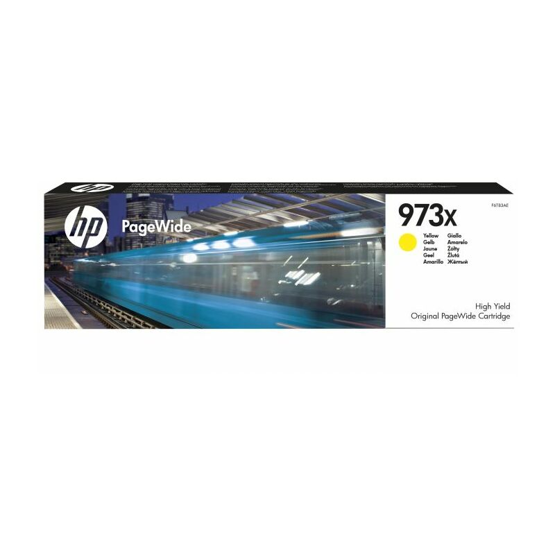 

HP Cartucho amarillo original PageWide 973X de alto rendimiento