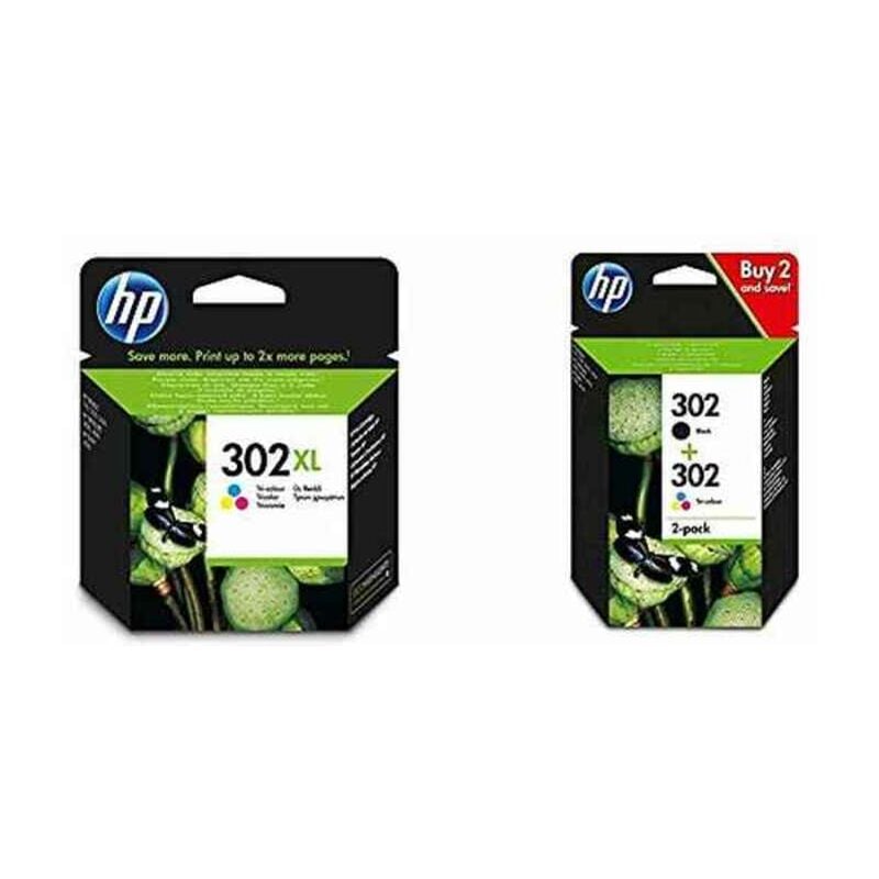 

HP Cartucho de Tinta Compatible HP 302XL (F6U67AE) Tricolor Amarillo Cian Magenta