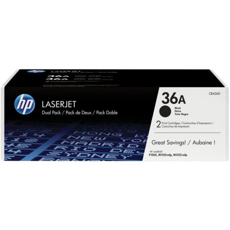 HP (CB436AD) No 36AD HP36AD HP 36AD Dual Pack Black Schwarz Cartridge (CB436AD)