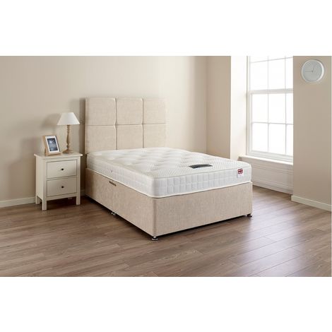 Divan bed with memory foam topper mattress and 4 drawers No Headboard Small Double 40 