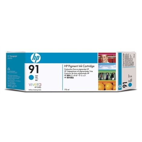 Hp Designjet Z6100 Cartucho Cian Nº91 (775Ml)
